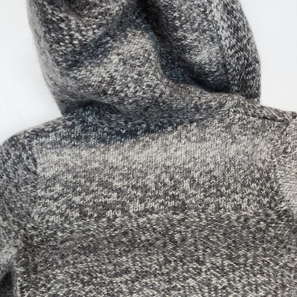 Banana Republic Alpaca Cardigan Womens XS Gray Hooded Long Sleeve Wool Pockets - Picture 9 of 15